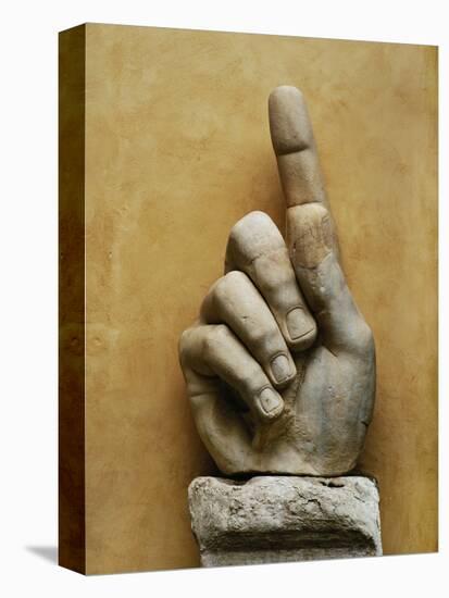 Marble Hand from Colossal Figure of Emperor Constantine the Great (306-337 CE)-null-Stretched Canvas