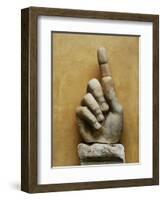 Marble Hand from Colossal Figure of Emperor Constantine the Great (306-337 CE)-null-Framed Giclee Print