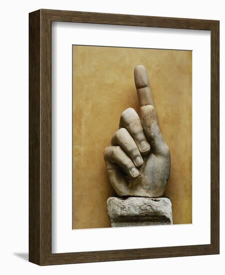 Marble Hand from Colossal Figure of Emperor Constantine the Great (306-337 CE)-null-Framed Giclee Print