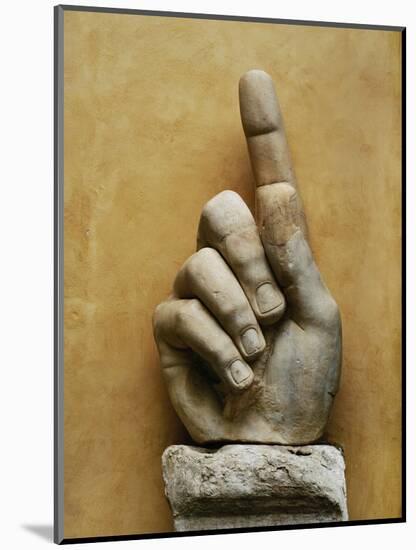 Marble Hand from Colossal Figure of Emperor Constantine the Great (306-337 CE)-null-Mounted Giclee Print