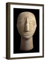 Marble Head from Amorgos, Greece, Cycladic Culture, 3rd Millennium BC-null-Framed Giclee Print