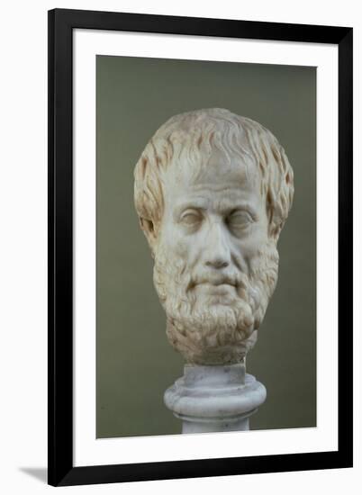 Marble Head of Aristotle (384-322 BC )-null-Framed Premium Giclee Print