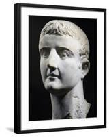 Marble Head of Emperor Tiberius, Artifact Uncovered in Pergamon, Turkey-null-Framed Giclee Print