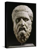 Marble Head of Plato 428-348 BC, Greek philosopher, 350-40 BC-null-Stretched Canvas