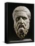 Marble Head of Plato 428-348 BC, Greek philosopher, 350-40 BC-null-Framed Stretched Canvas