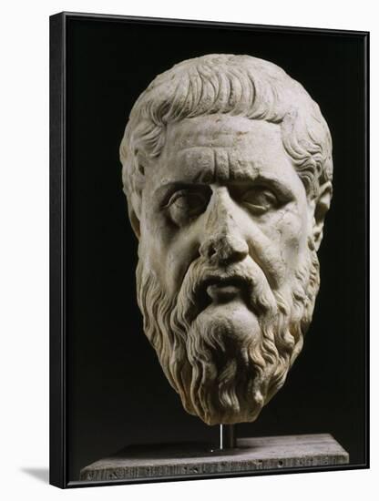 Marble Head of Plato 428-348 BC, Greek philosopher, 350-40 BC-null-Framed Photographic Print