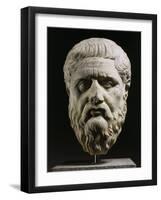 Marble Head of Plato 428-348 BC, Greek philosopher, 350-40 BC-null-Framed Photographic Print