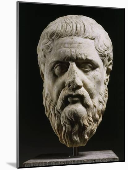 Marble Head of Plato 428-348 BC, Greek philosopher, 350-40 BC-null-Mounted Photographic Print