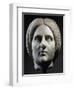 Marble Head of Woman, Front View, Uncovered in Pergamon, Turkey, 193-211 AD-null-Framed Giclee Print