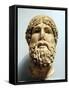 Marble Head, Probably of the Ancient Greek God Zeus, Possibly 1st Century Bc-null-Framed Stretched Canvas