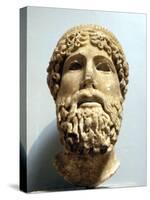 Marble Head, Probably of the Ancient Greek God Zeus, Possibly 1st Century Bc-null-Stretched Canvas