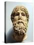 Marble Head, Probably of the Ancient Greek God Zeus, Possibly 1st Century Bc-null-Stretched Canvas