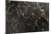 Marble Ink Paper Texture Black Grey Gold-Marion Stephan-Mounted Photographic Print