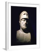 Marble Portrait Bust of Perikles, Athenian Statesman (C490-429 B), Roman, 2nd Century Bc-null-Framed Photographic Print