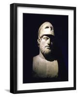 Marble Portrait Bust of Perikles, Athenian Statesman (C490-429 B), Roman, 2nd Century Bc-null-Framed Photographic Print