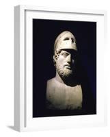 Marble Portrait Bust of Perikles, Athenian Statesman (C490-429 B), Roman, 2nd Century Bc-null-Framed Photographic Print