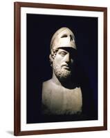 Marble Portrait Bust of Perikles, Athenian Statesman (C490-429 B), Roman, 2nd Century Bc-null-Framed Photographic Print