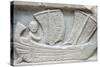 Marble Relief of a Man Sailing a Corbita-null-Stretched Canvas