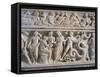 Marble Sarcophagus with Relief Depicting Legend of Triptolemus, Detail-null-Framed Stretched Canvas