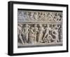 Marble Sarcophagus with Relief Depicting Legend of Triptolemus, Detail-null-Framed Giclee Print