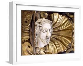 Marble Sculpture Depicting Head of St John the Baptist-Pierre Puget-Framed Giclee Print