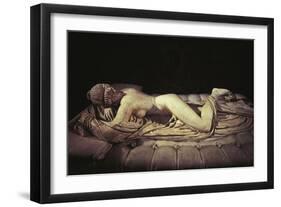 Marble Statue Depicting a Sleeping Hermaphroditus-null-Framed Giclee Print