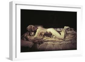 Marble Statue Depicting a Sleeping Hermaphroditus-null-Framed Giclee Print