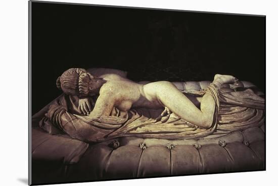 Marble Statue Depicting a Sleeping Hermaphroditus-null-Mounted Giclee Print