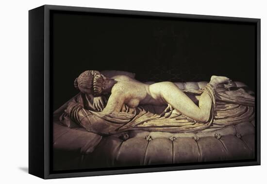 Marble Statue Depicting a Sleeping Hermaphroditus-null-Framed Stretched Canvas