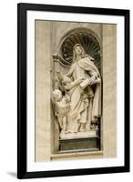 Marble Statue in Central Nave of St. Peter's Basilica, Rome, Vatican City, 16th-17th Century-null-Framed Giclee Print