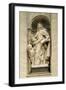 Marble Statue in Central Nave of St. Peter's Basilica, Rome, Vatican City, 16th-17th Century-null-Framed Giclee Print