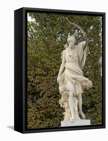 Marble Statue in Gardens, Versailles, France-Lisa S. Engelbrecht-Framed Stretched Canvas