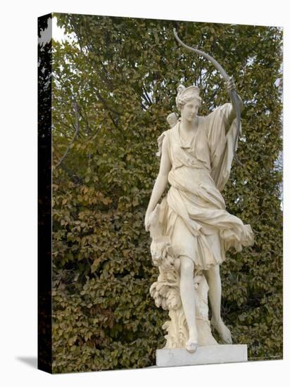 Marble Statue in Gardens, Versailles, France-Lisa S. Engelbrecht-Stretched Canvas