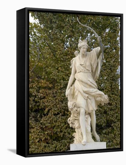 Marble Statue in Gardens, Versailles, France-Lisa S. Engelbrecht-Framed Stretched Canvas