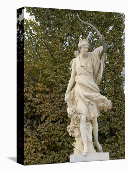 Marble Statue in Gardens, Versailles, France-Lisa S. Engelbrecht-Stretched Canvas