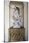 Marble Statue in Niche, Chabert Castle-null-Mounted Giclee Print