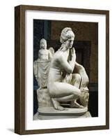 Marble Statue of Aphrodite Bathing, Copy from Greek Bronze Original by Doidalsas-null-Framed Giclee Print