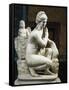 Marble Statue of Aphrodite Bathing, Copy from Greek Bronze Original by Doidalsas-null-Framed Stretched Canvas