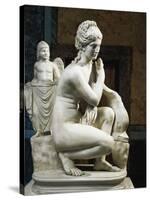 Marble Statue of Aphrodite Bathing, Copy from Greek Bronze Original by Doidalsas-null-Stretched Canvas