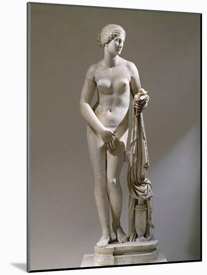 Marble Statue of Aphrodite of Cnidus, Copy of a Greek Original by Praxiteles-null-Mounted Giclee Print