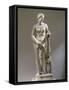 Marble Statue of Aphrodite of Cnidus, Copy of a Greek Original by Praxiteles-null-Framed Stretched Canvas