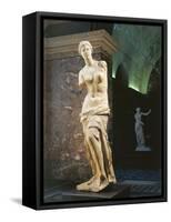 Marble Statue of Aphrodite of Milos known as "Venus De Milo" from the Island of Milos-null-Framed Stretched Canvas