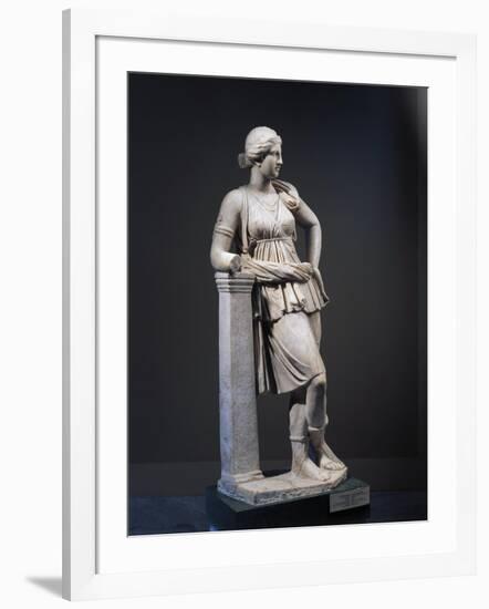 Marble Statue of Artemis, Copy of Greek Original of 4th Century B.C.-null-Framed Giclee Print