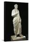 Marble Statue of Emperor Julian the Apostate, Wearing Greek Philosopher Toga and Pagan Priest Crown-null-Framed Stretched Canvas