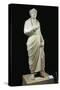 Marble Statue of Emperor Julian the Apostate, Wearing Greek Philosopher Toga and Pagan Priest Crown-null-Stretched Canvas