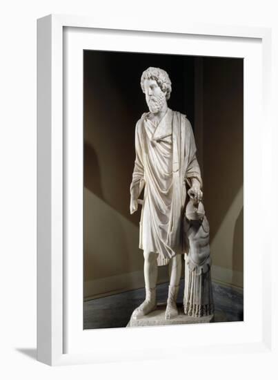 Marble Statue of Emperor Marcus Aurelius-null-Framed Giclee Print