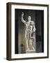 Marble Statue of Emperor Trajan with Armor-null-Framed Giclee Print