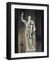 Marble Statue of Emperor Trajan with Armor-null-Framed Giclee Print