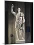 Marble Statue of Emperor Trajan with Armor-null-Mounted Giclee Print