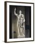 Marble Statue of Emperor Trajan with Armor-null-Framed Giclee Print